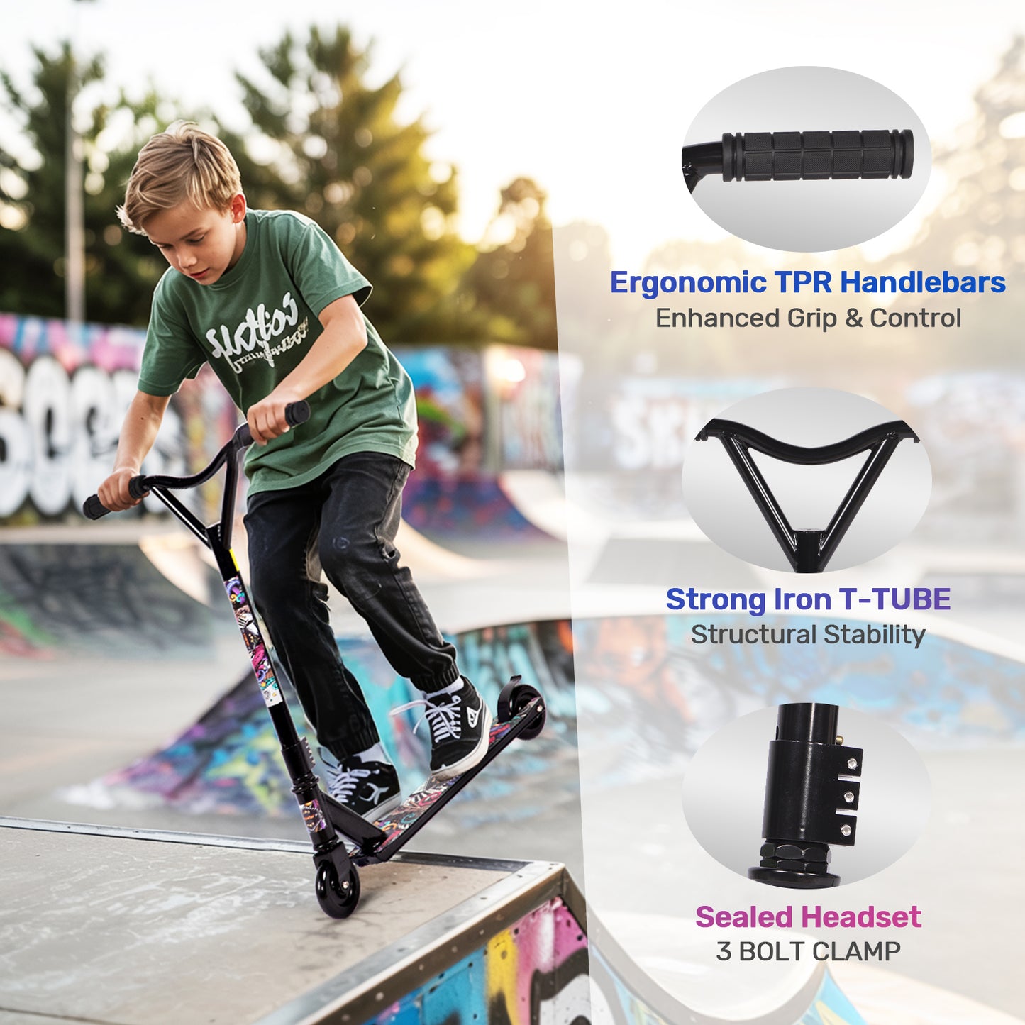 Birtech Stunt Scooter Beginner Level Graffiti