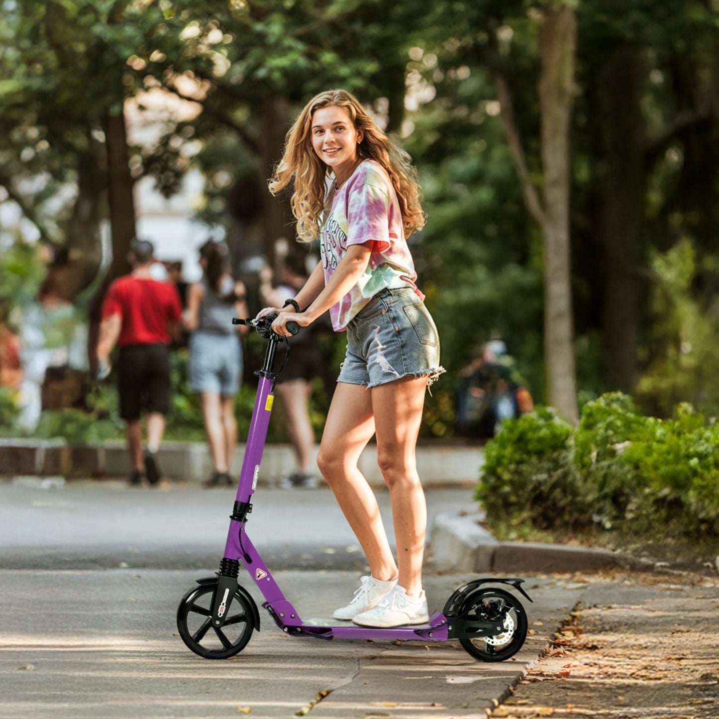 H.yeed Kick Scooter with Disc Brake Purple