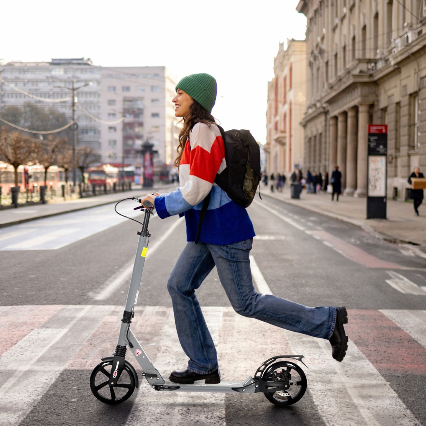 H.yeed Kick Scooter with Disc Brake Grey