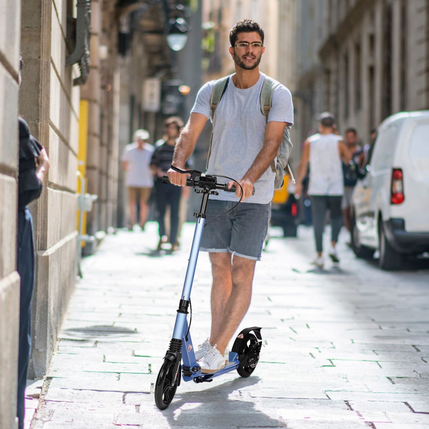 H.yeed Kick Scooter with Disc Brake Blue