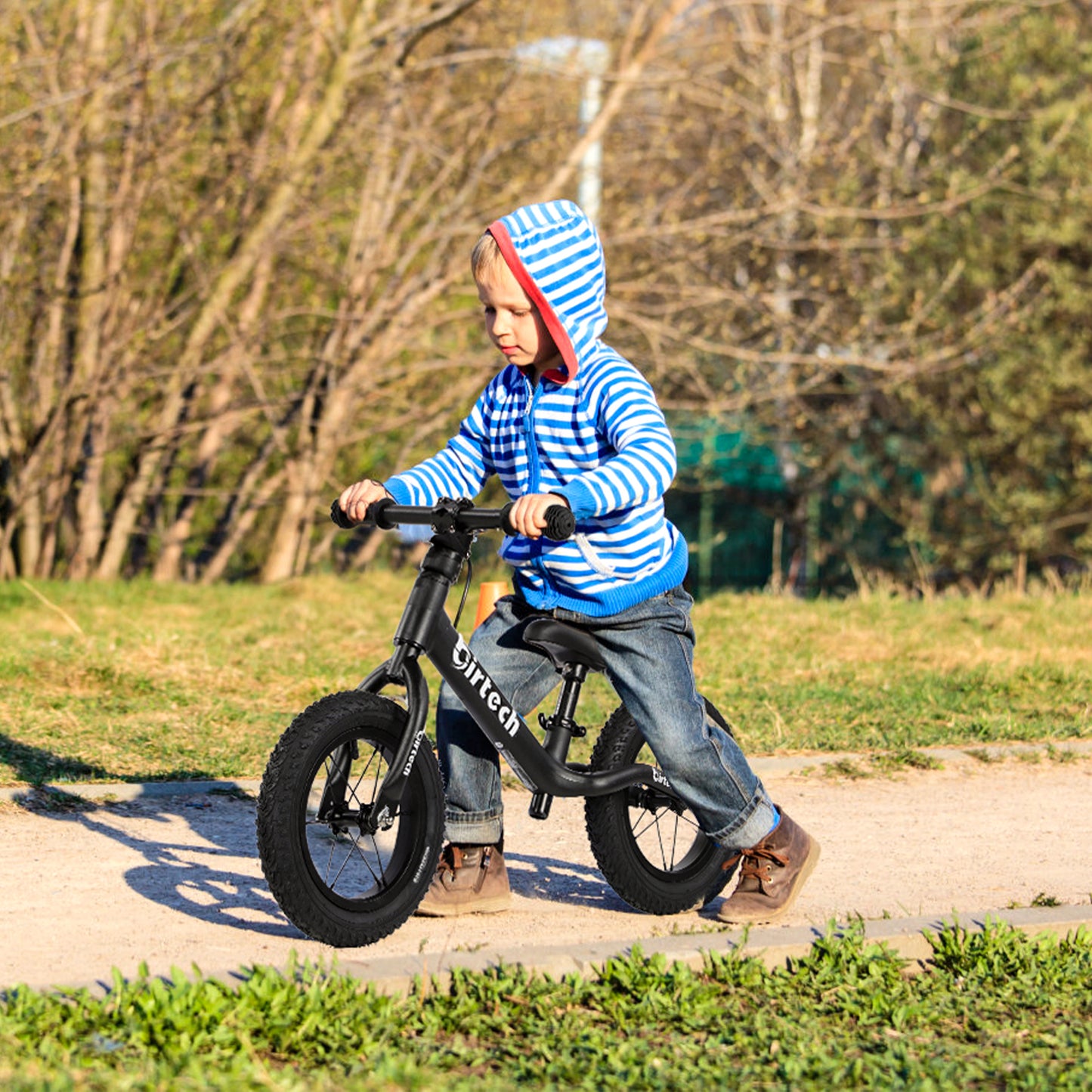 Birtech Balance Bike Lightweight 12" Nylon Frame Black