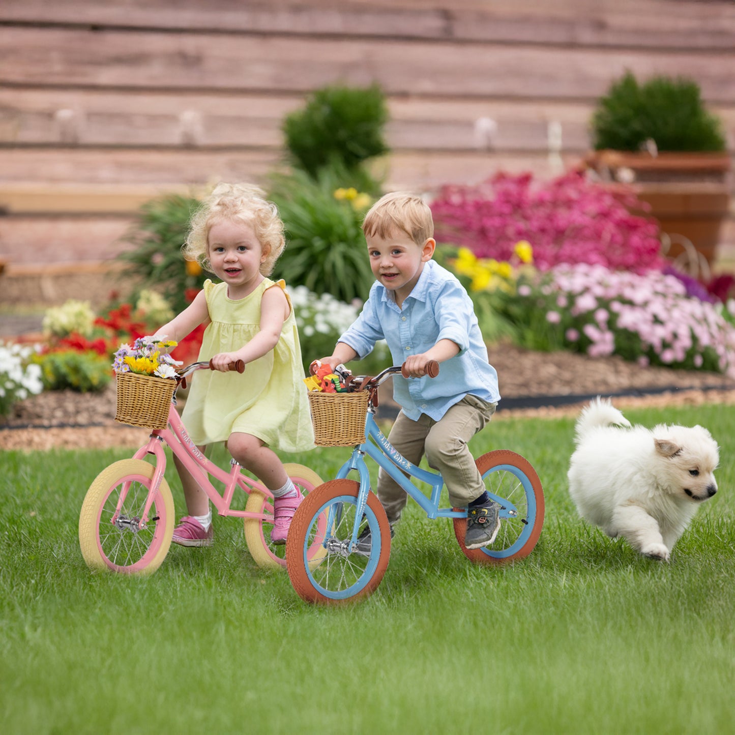 Birtech 14 Inch Kids Balance Bike with Removable Basket Pink