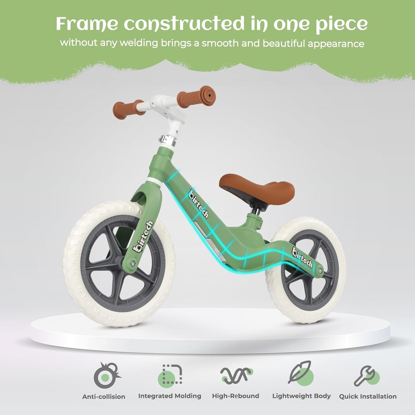 Birtech Balance Bike Lightweight 12" Nylon Frame