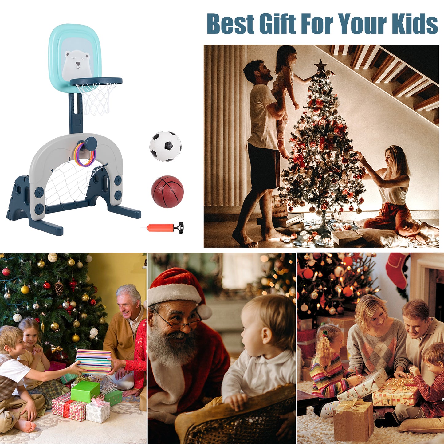 3-in-1 Basketball Hoop Set