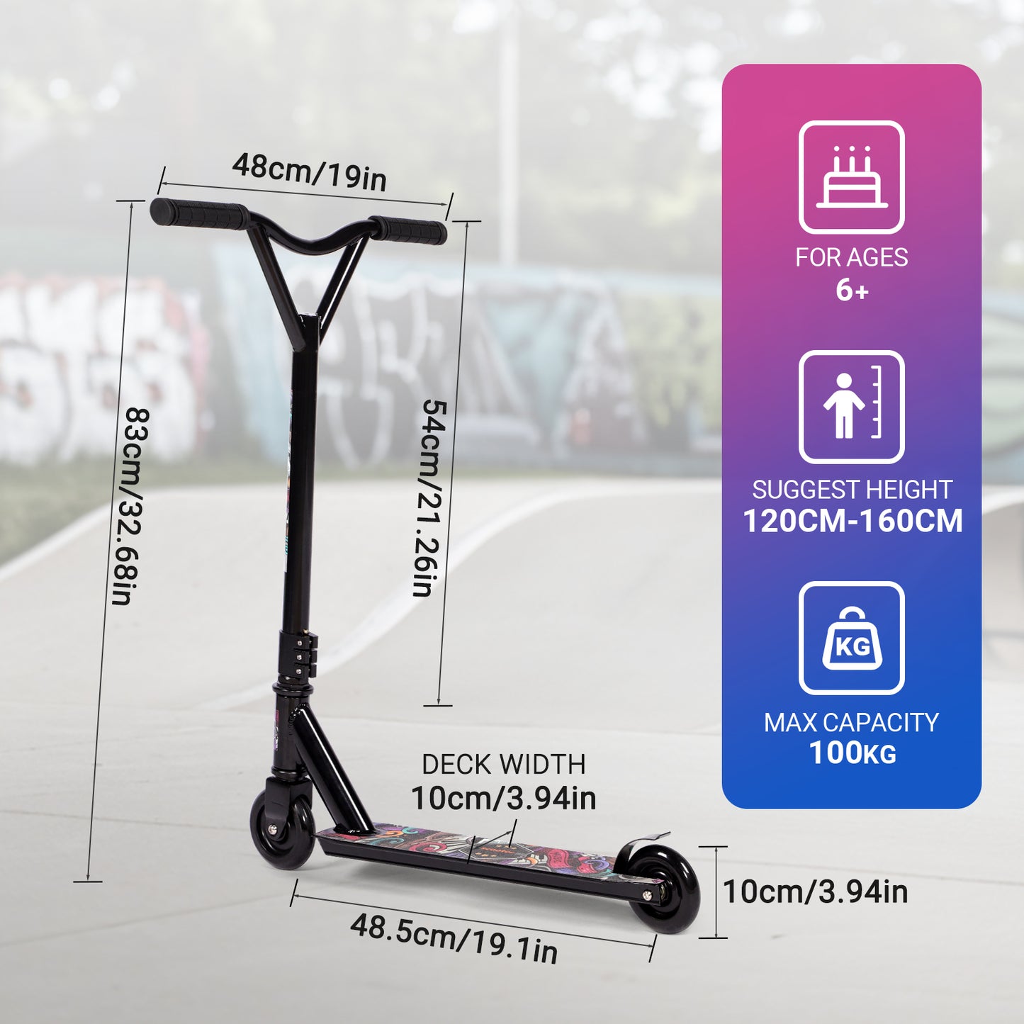 Birtech Stunt Scooter Beginner Level Graffiti