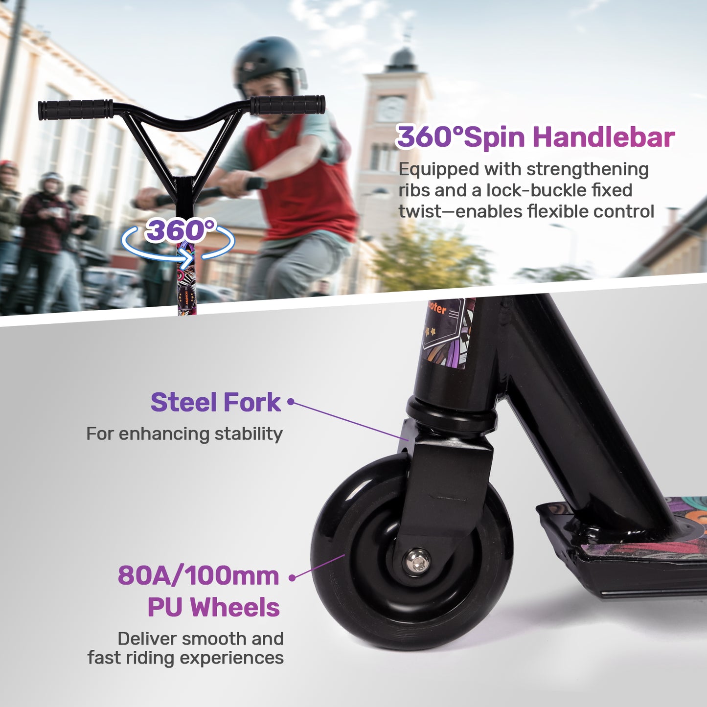 Birtech Stunt Scooter Beginner Level Graffiti