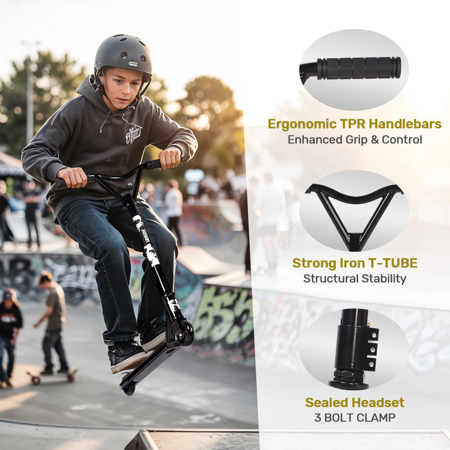 Birtech Stunt Scooter Beginner Level Black&White
