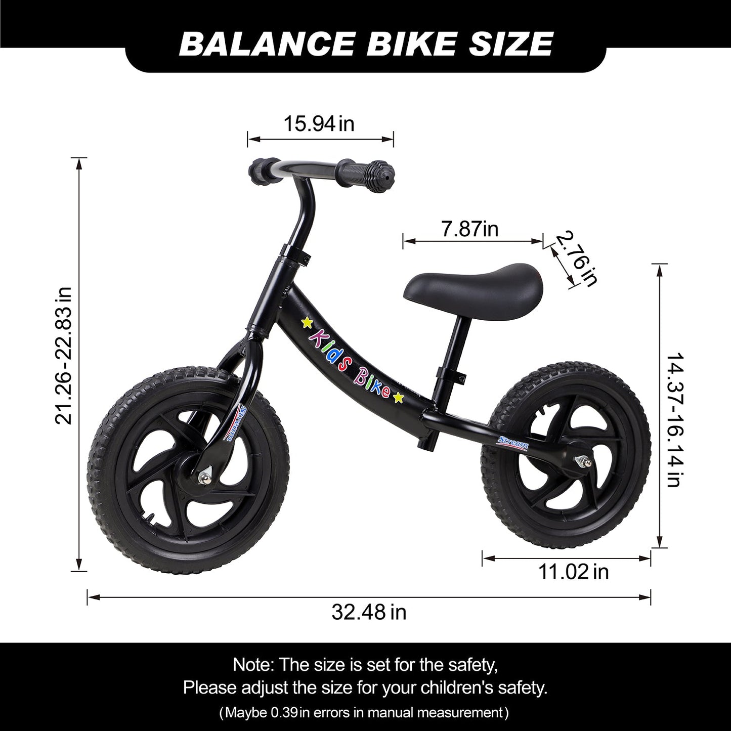 Birtech 12" Kids Balance Bike