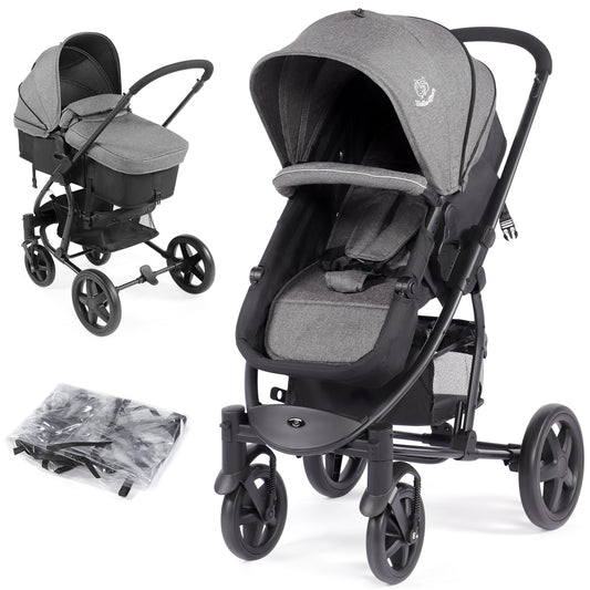 Foldable Baby Pushchair with Rain Cover and Footmuff