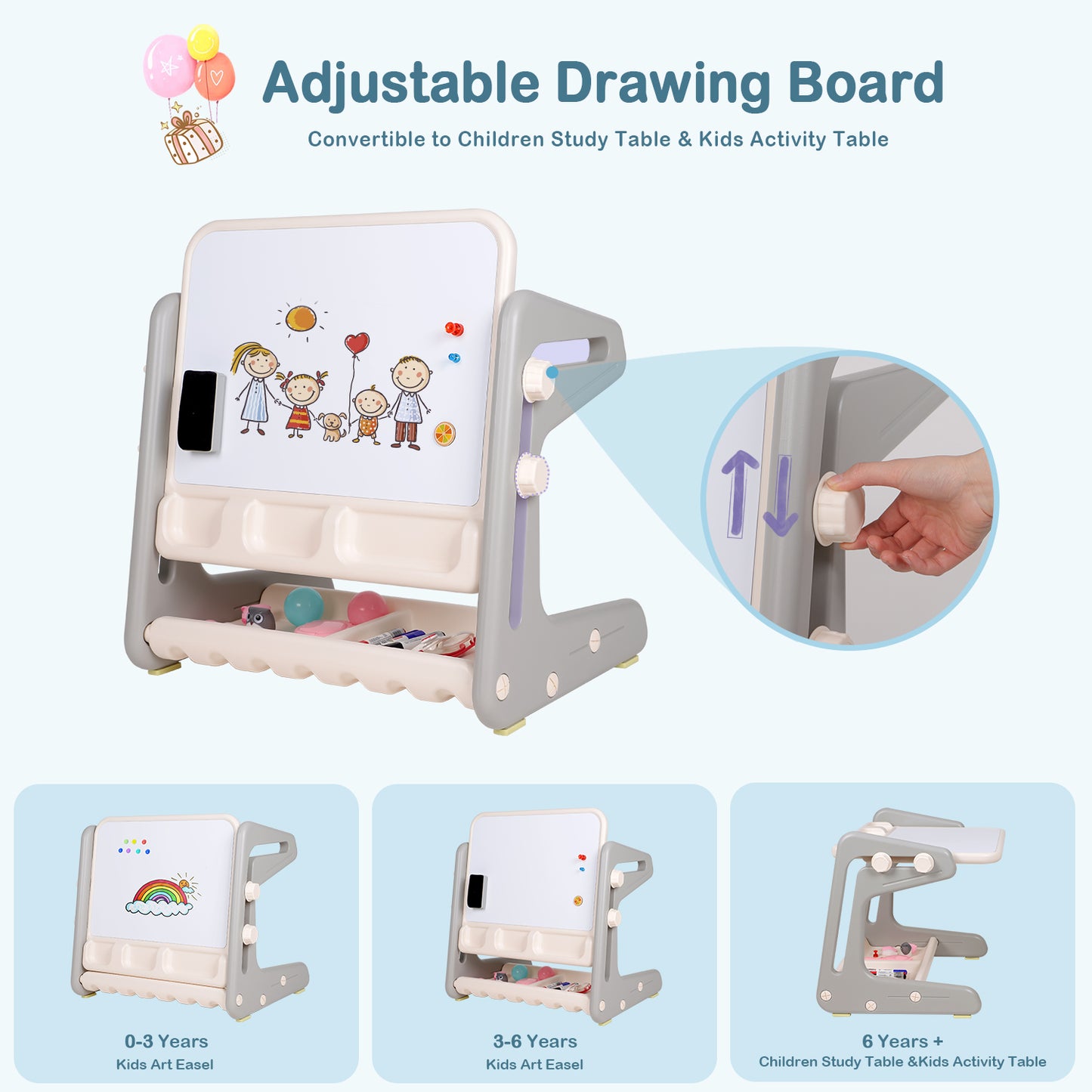 Convertible Kids Art Easel
