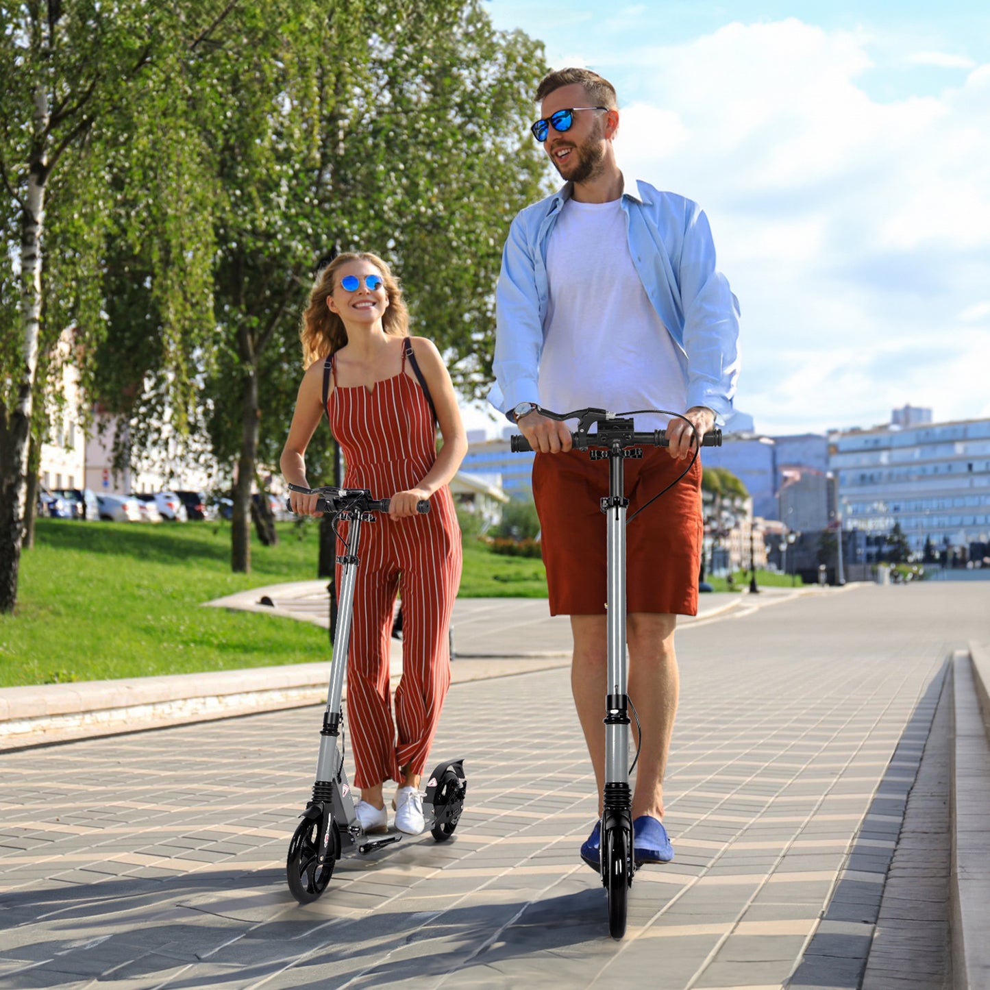 H.yeed Kick Scooter with Disc Brake Grey