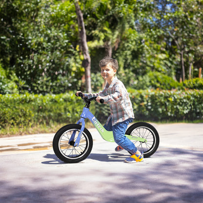 Birtech 14" Kids Balance Bike with Magnesium Alloy Frame Green&Blue