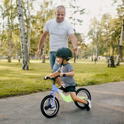Birtech 14" Kids Balance Bike with Magnesium Alloy Frame Green&Blue
