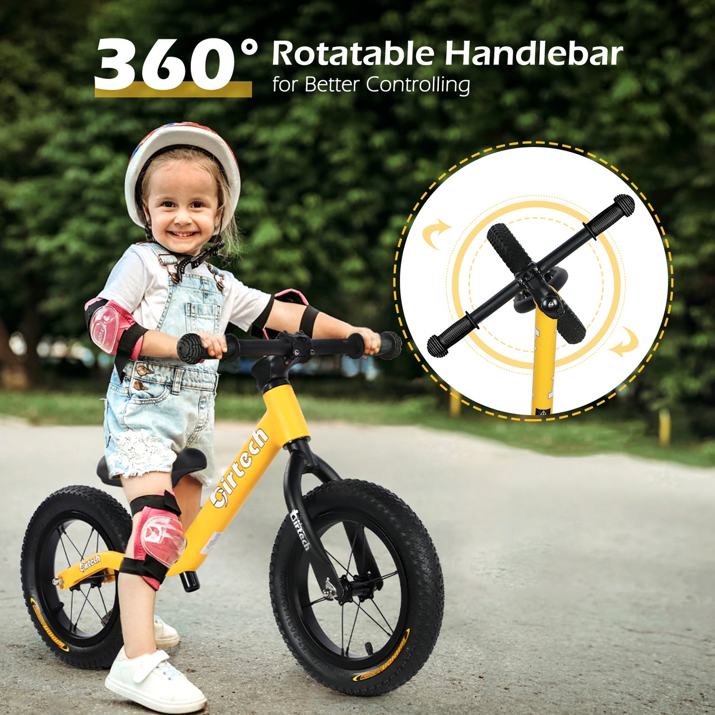 Birtech Balance Bike 12" Nylon Frame Yellow