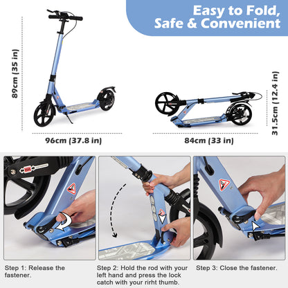 H.yeed Kick Scooter with Disc Brake Blue