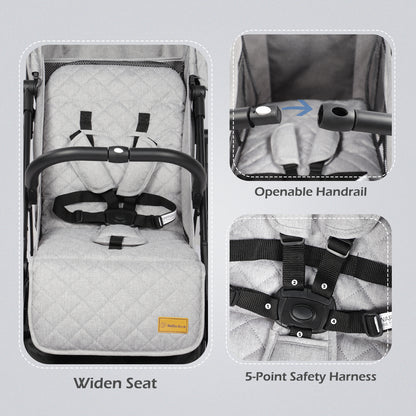 Lightweight Baby Pushchair with Adjustable Seat