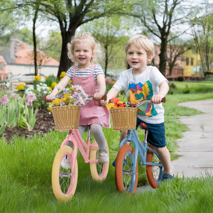 Birtech 14 Inch Kids Balance Bike with Removable Basket Pink