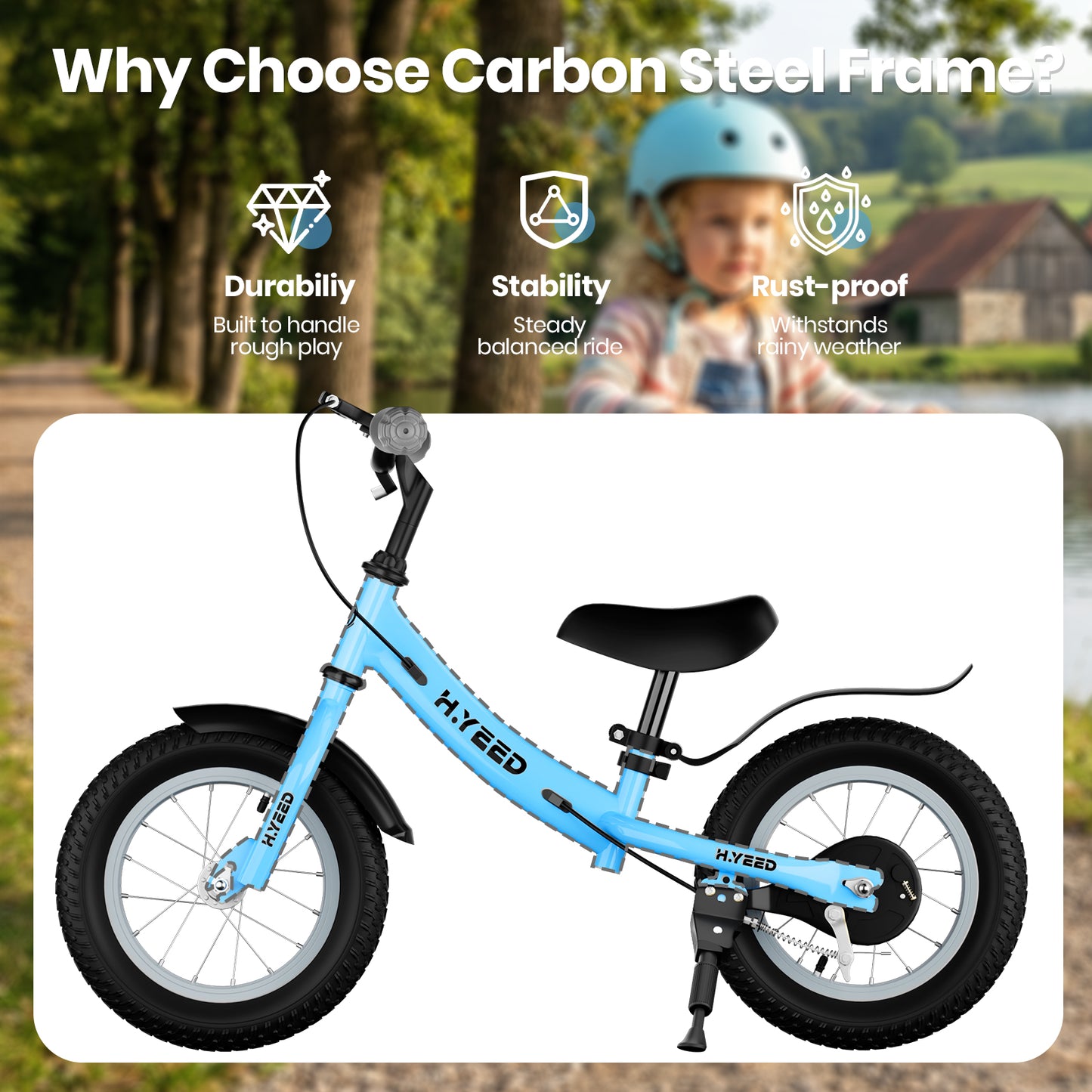 12 Inch Kids Balance Bike with Handbrake