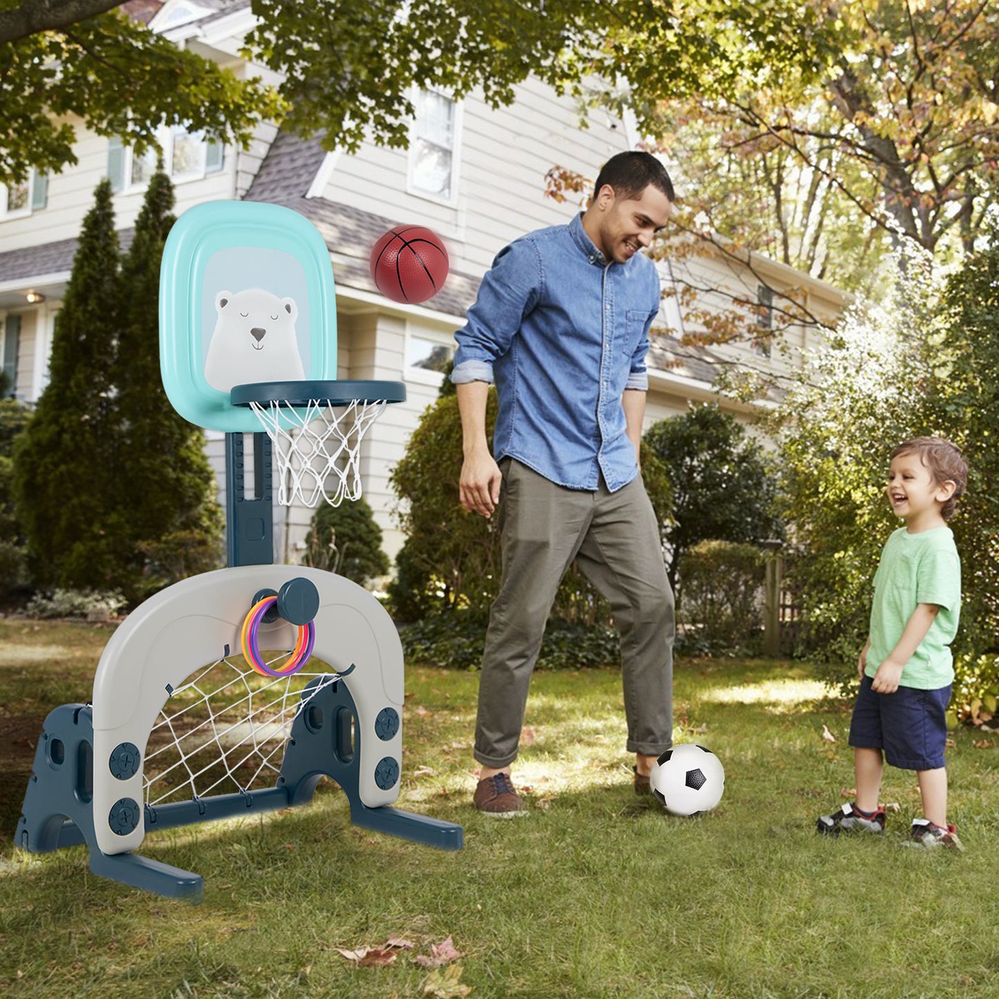 3-in-1 Basketball Hoop Set