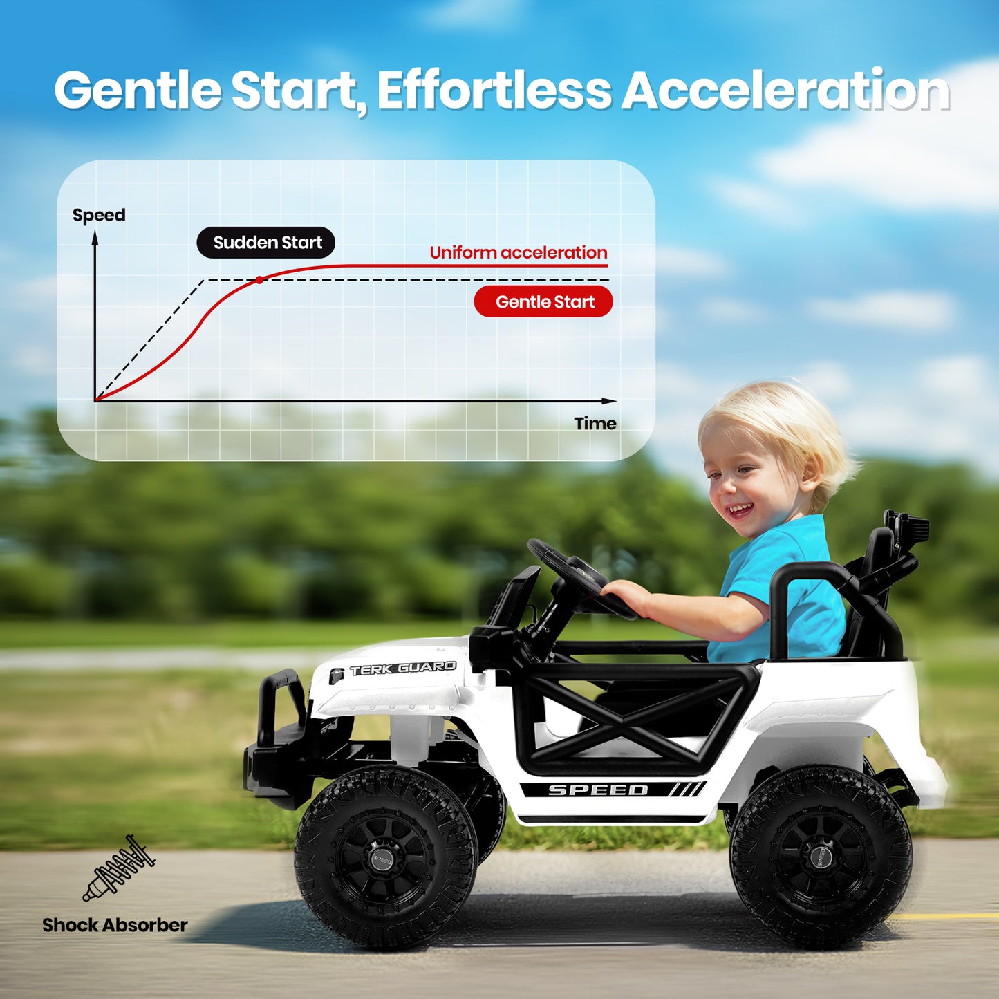 H.yeed Kids Electric Ride-on Off Road for 3-8