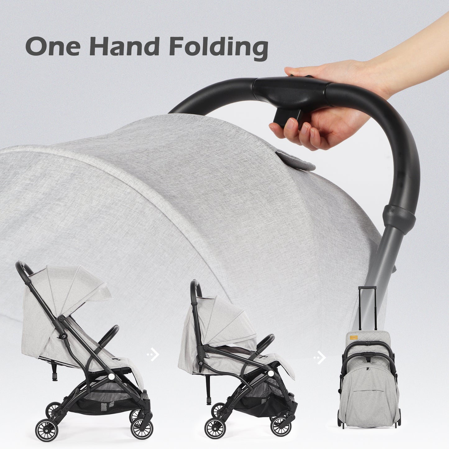 Lightweight Baby Pushchair with Adjustable Seat