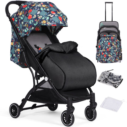 Lightweight Baby Pushchair with Footmuff