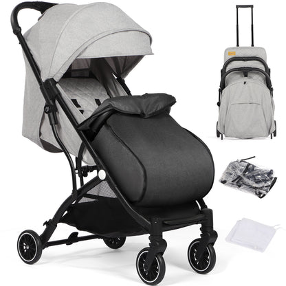 Lightweight Baby Pushchair with Footmuff