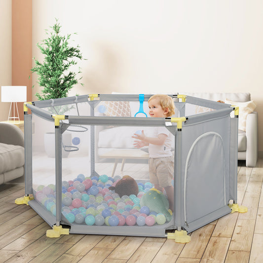 6-Panel Anti-Slip Baby Playpen
