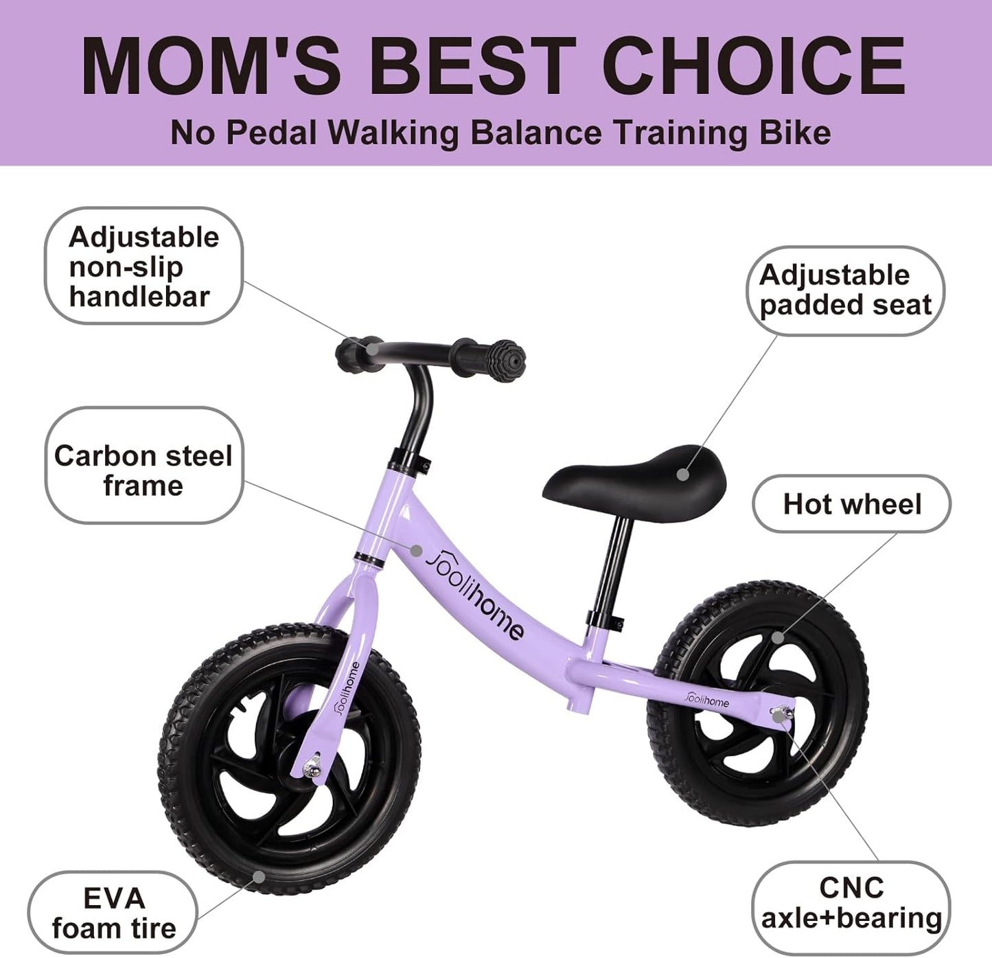 Joolihome 12" Kids Balance Bike