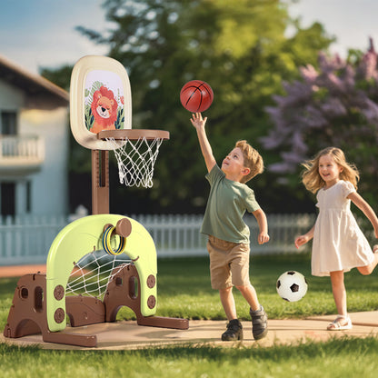 4-in-1 Kids Basketball Hoop Set