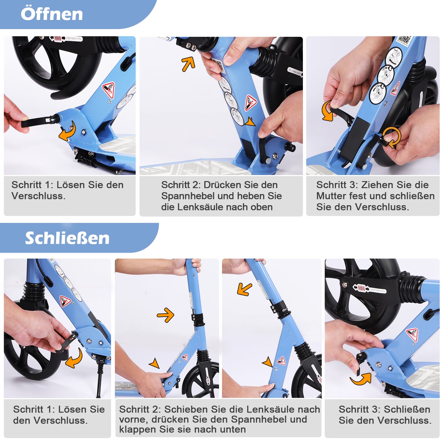 Birtech Kick Scooter with Disc Brake Blue