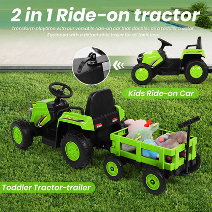 H.yeed Kids Ride-on Tractor and Trailer Aged 3-6