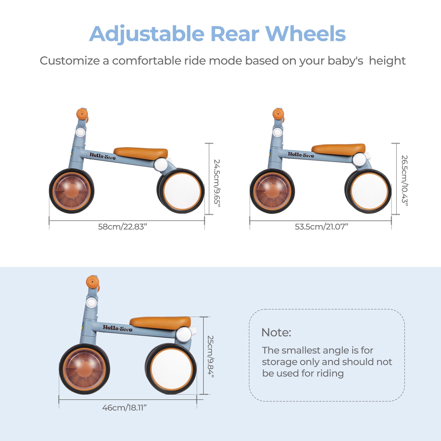 Baby Balance Bike with Lighting Wheels