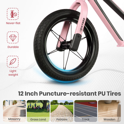 12 Inch Kids Balance Bike Pink for age 2-6 Years