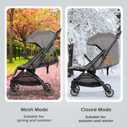 Lightweight Baby Pushchair with Adjustable Seat