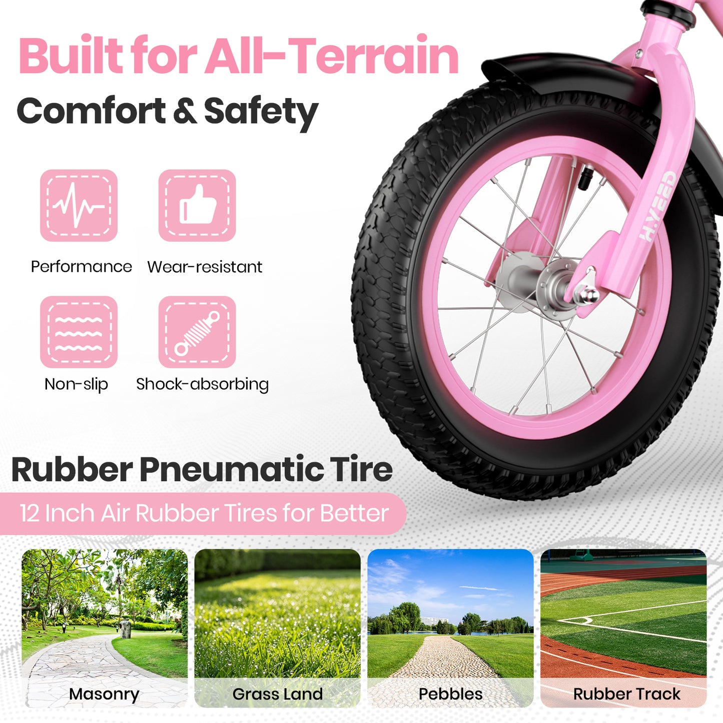 12 Inch Kids Balance Bike with Handbrake