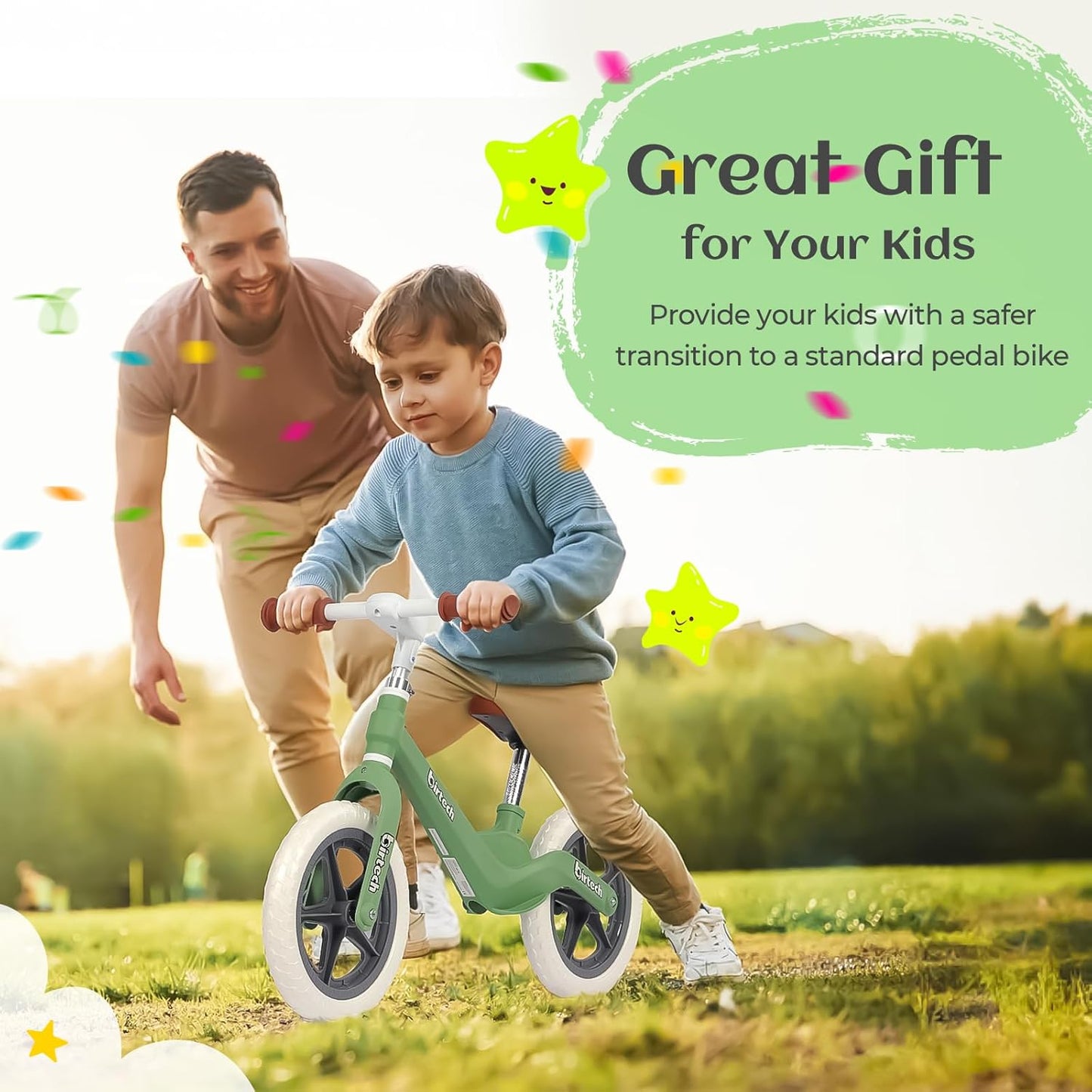 Birtech 12" Balance Bike without Pedal Nylon Frame