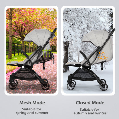 Lightweight Baby Pushchair with Adjustable Seat