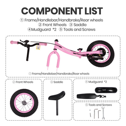 12 Inch Kids Balance Bike with Handbrake