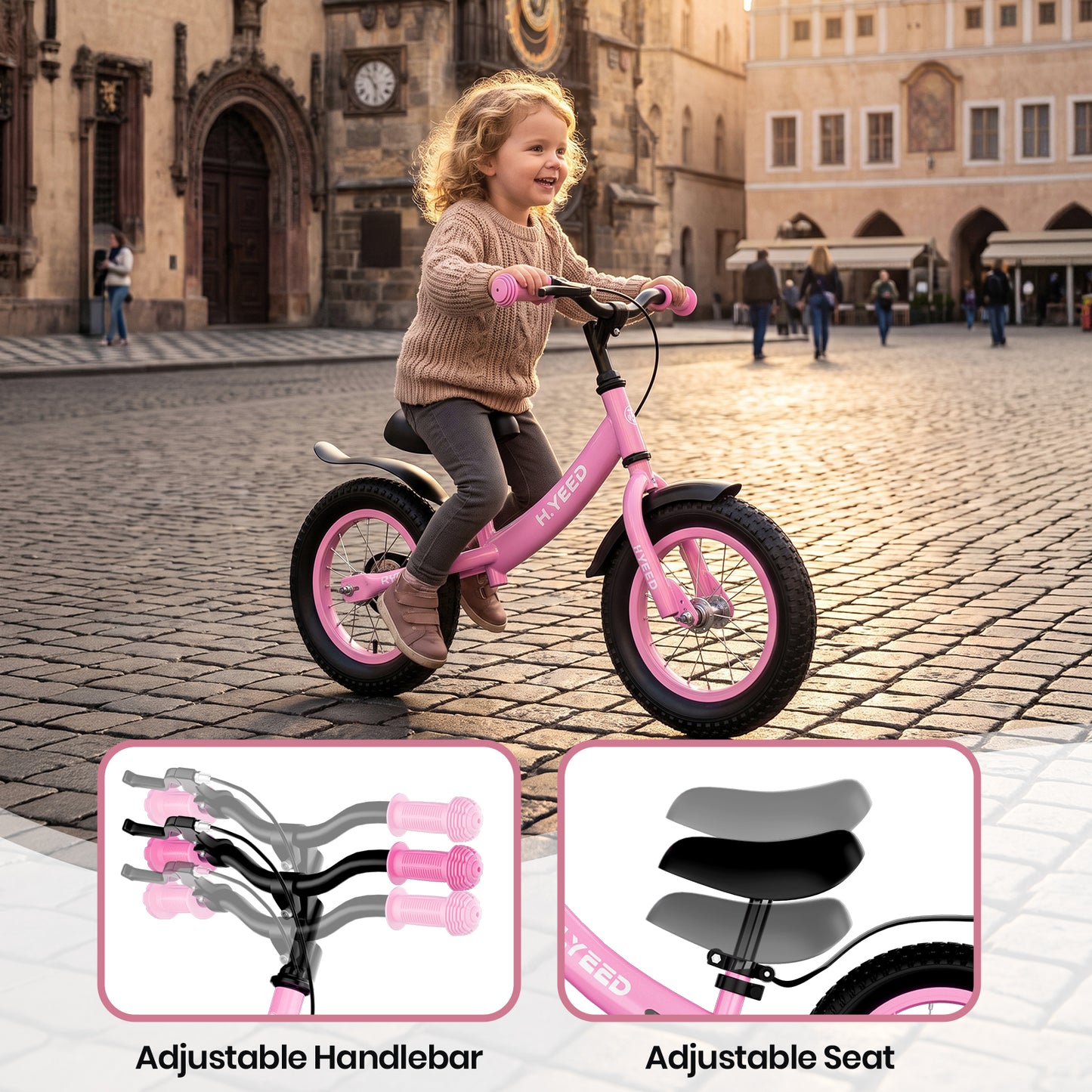 12 Inch Kids Balance Bike with Handbrake