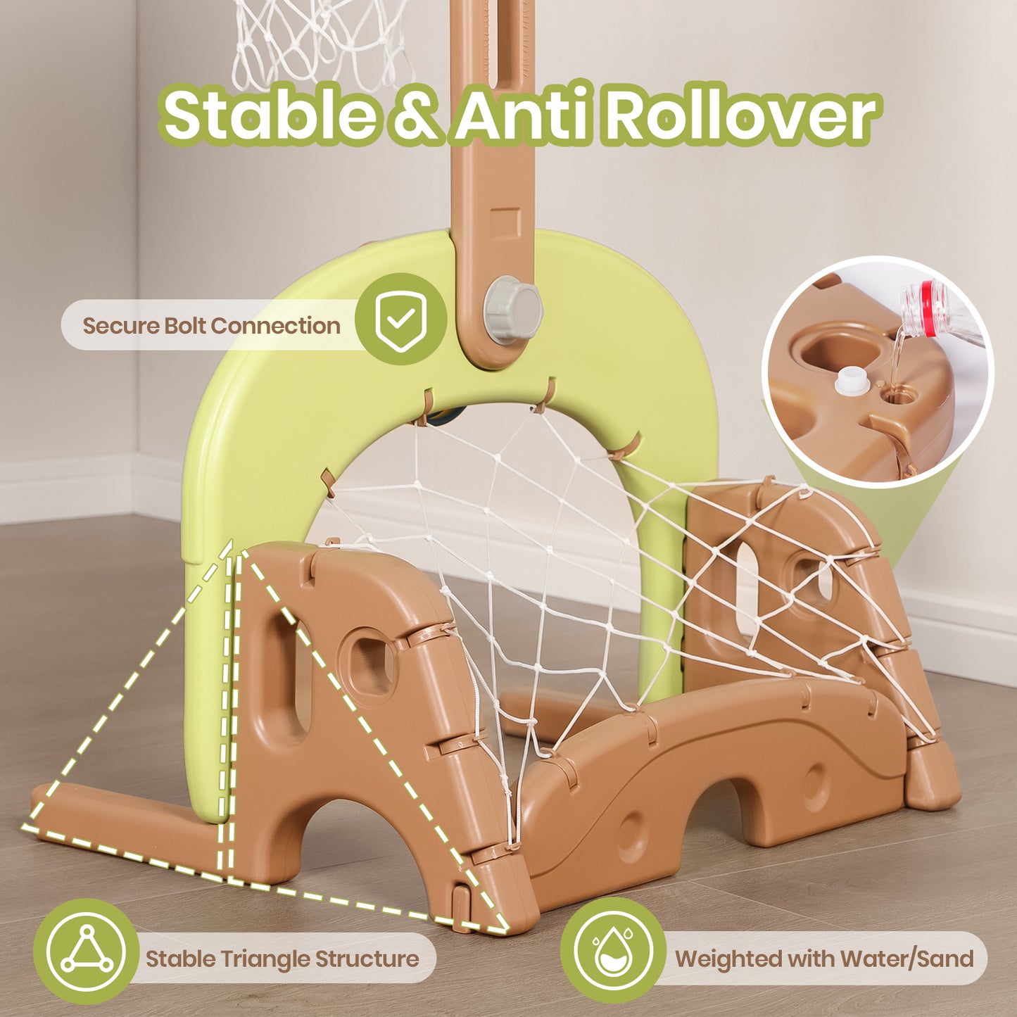 4-in-1 Kids Basketball Hoop Set