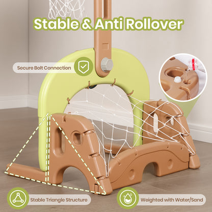 4-in-1 Kids Basketball Hoop Set
