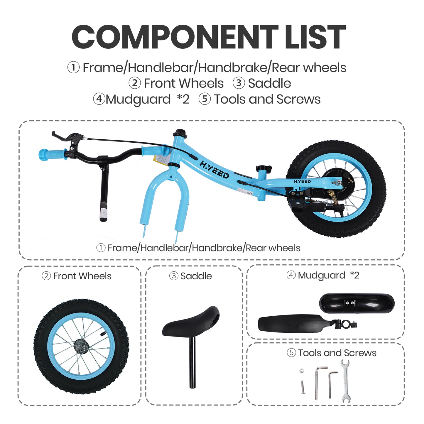 12 Inch Kids Balance Bike with Handbrake