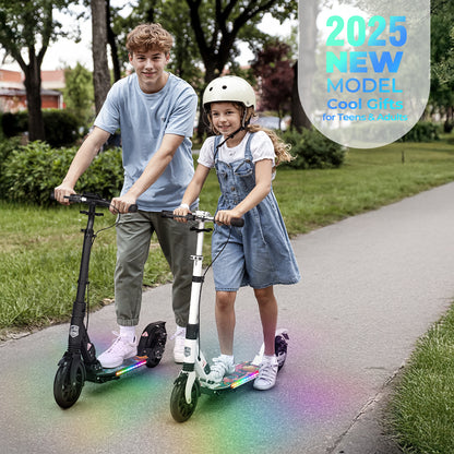 H.yeed Light Up Kick Scooter with Disc Brake Black