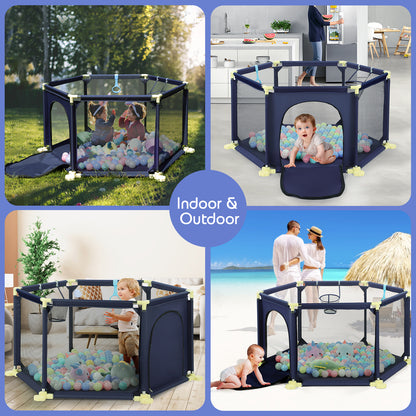 6-Panel Anti-Slip Baby Playpen