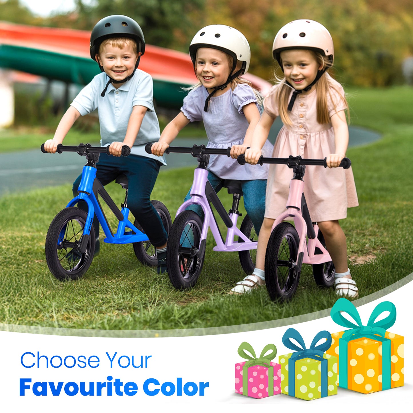 12 Inch Kids Balance Bike Blue for age 2-6 Years