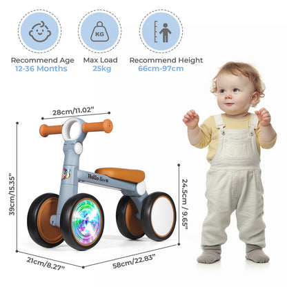 Baby Balance Bike with Lighting Wheels