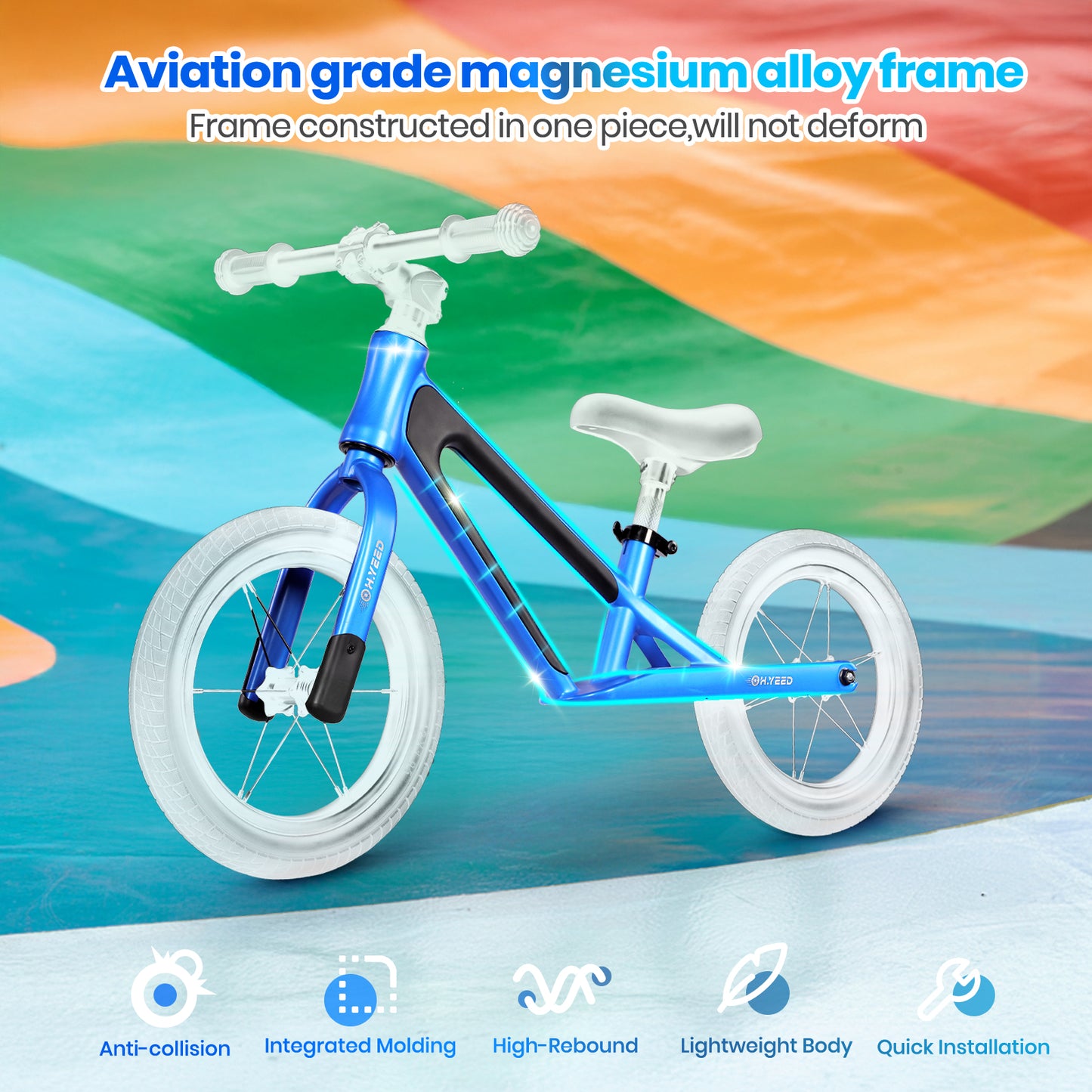 12 Inch Kids Balance Bike Blue for age 2-6 Years