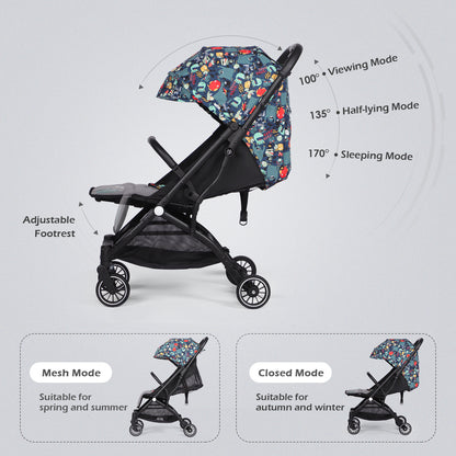 Lightweight Baby Pushchair with Adjustable Seat