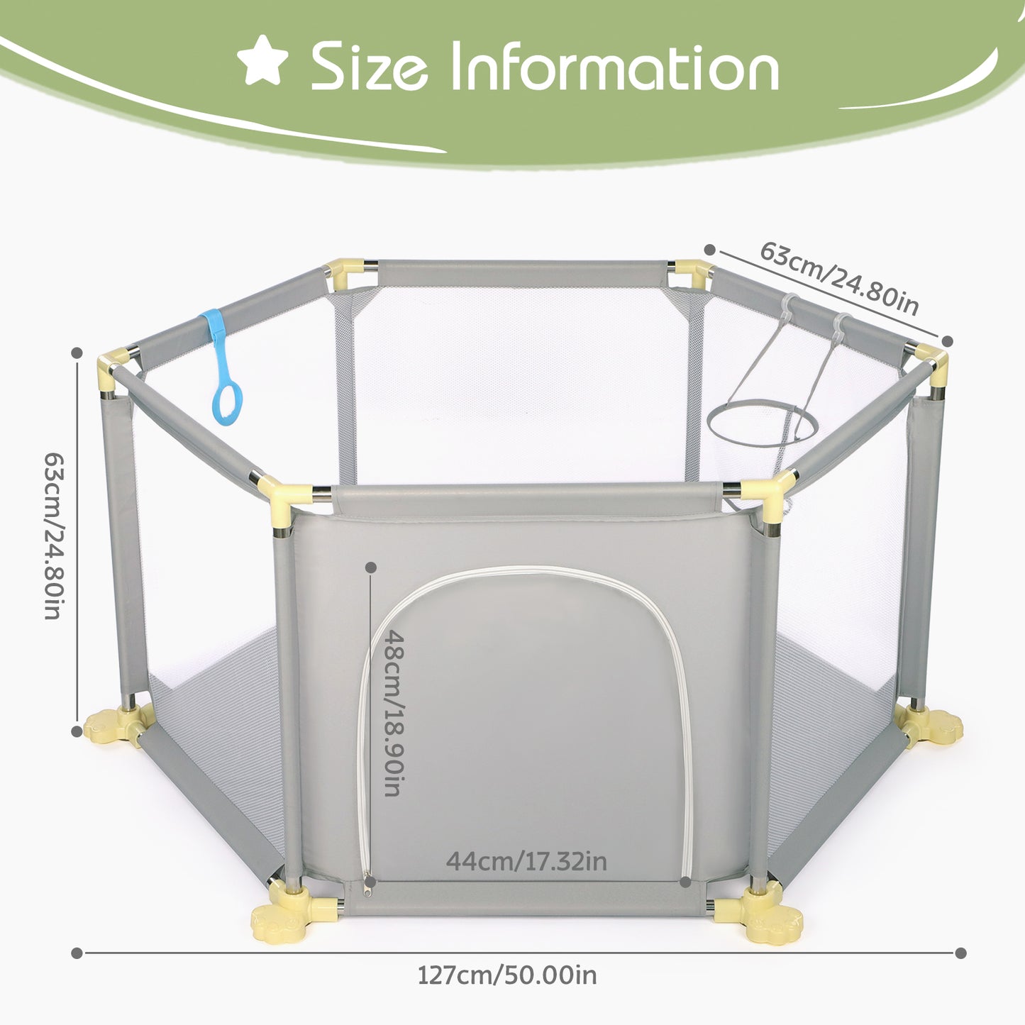 6-Panel Anti-Slip Baby Playpen